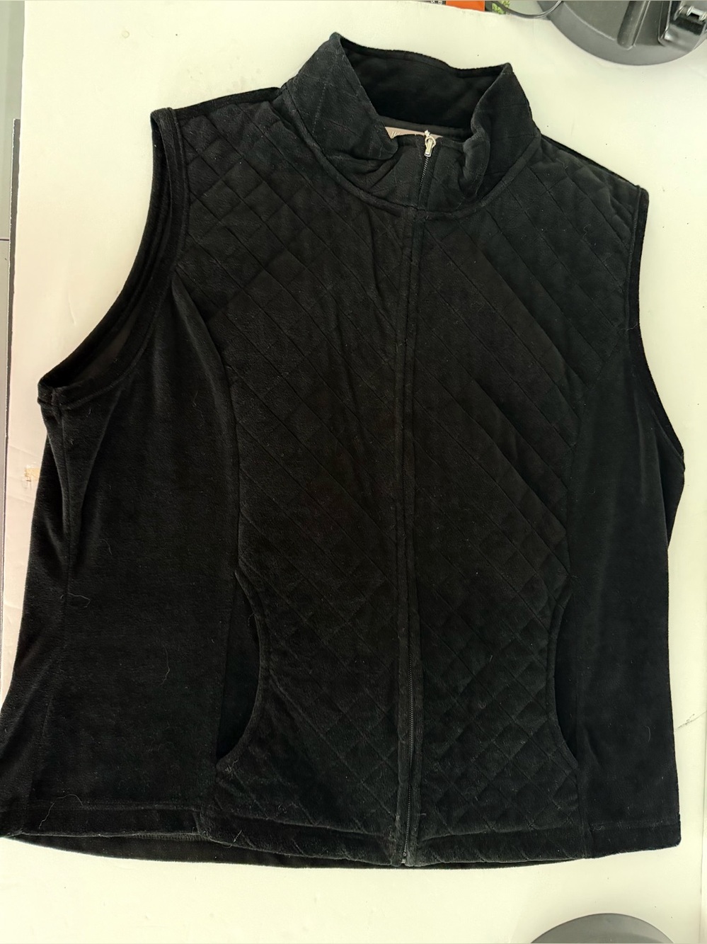 White Stag Black Quilted Half-Zip Vest